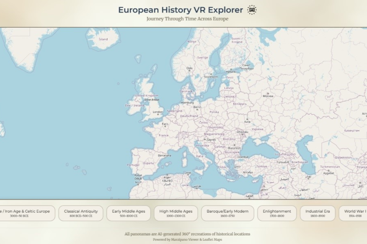 European Historical VR Panoramas 360° Heritage Explorer 2025-2026