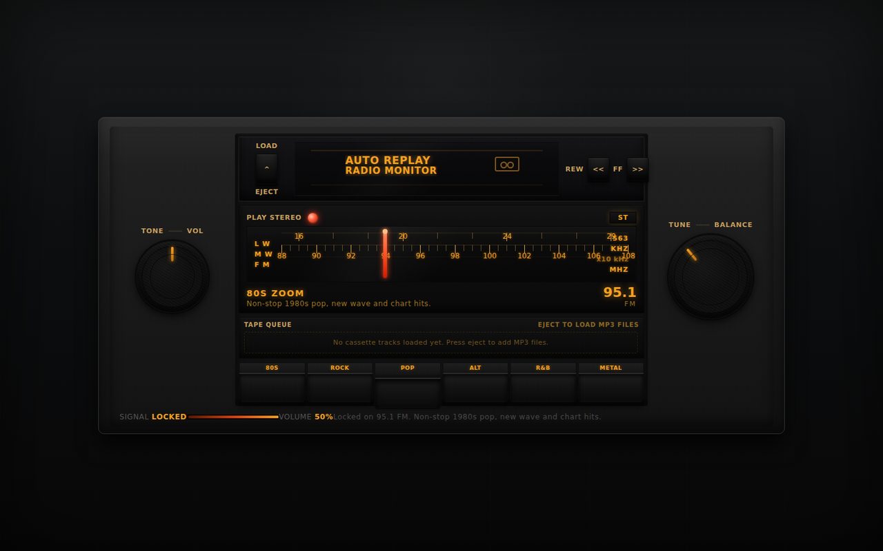 80s Car Radio app screenshot