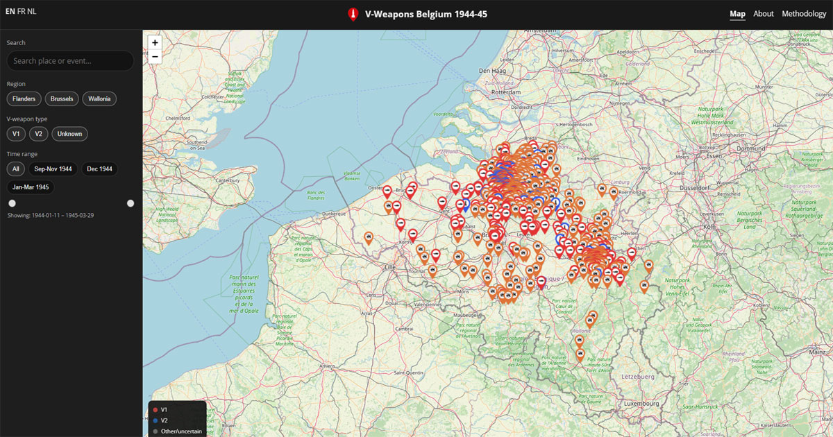 V-Weapons Belgium 1944-45 historical mapping project 2026