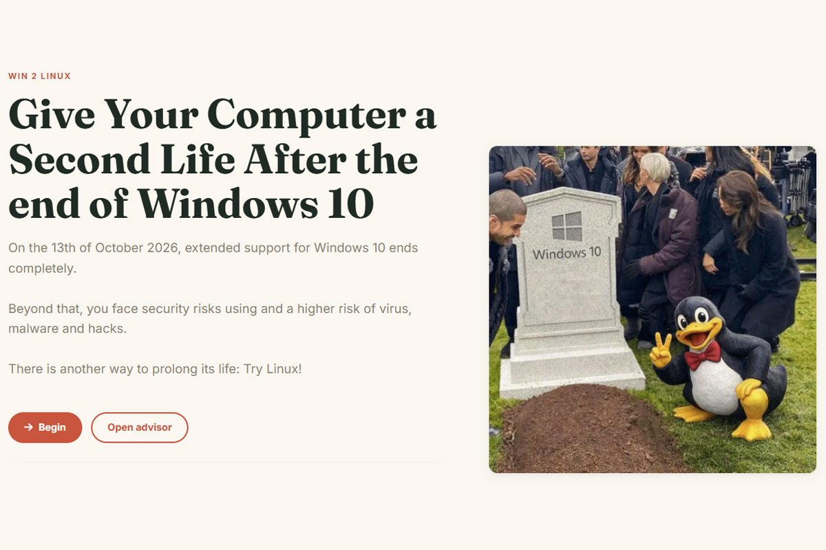 Win 2 Linux migration guide for unsupported Windows 10 PCs 2026